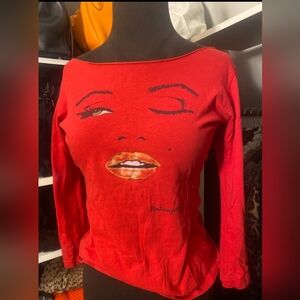 Vintage Betsey Johnson Long Sleeve Graphic Tee